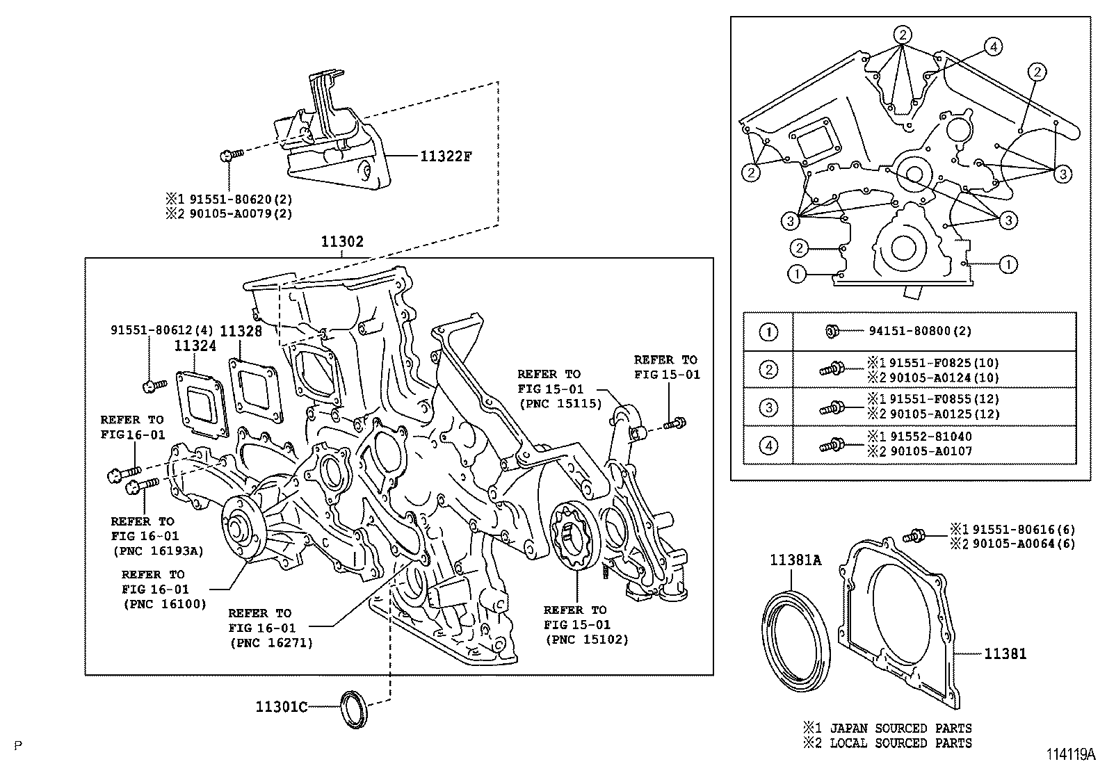 TOYOTA 90311-42037 - Simering, ax cu came allinparts.ro