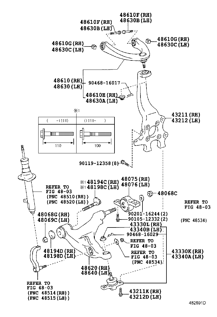 TOYOTA 4861039135 - Articulatie sarcina / ghidare allinparts.ro
