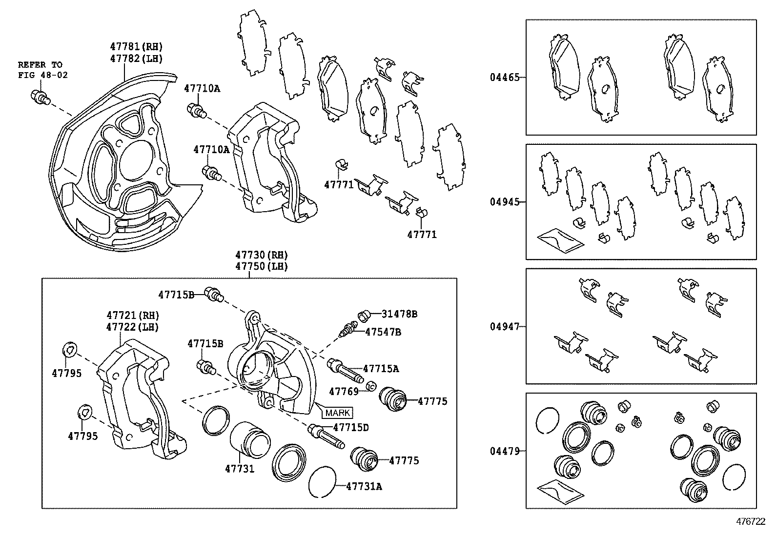 TOYOTA 04465-30340 - Set placute frana,frana disc allinparts.ro