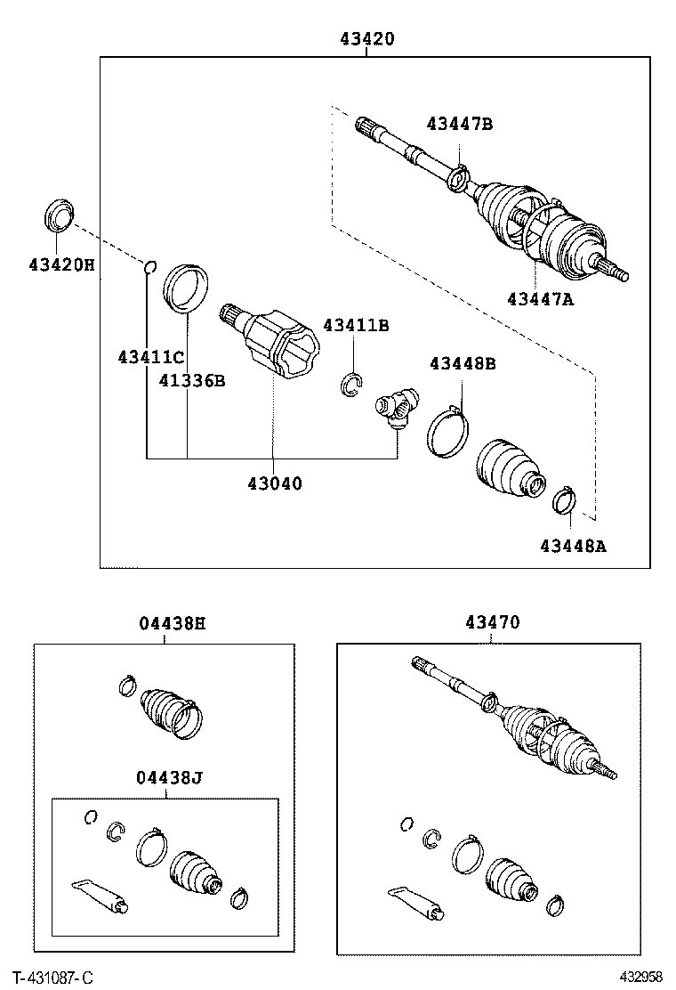LEXUS 43460-69055 - Set articulatie, planetara allinparts.ro