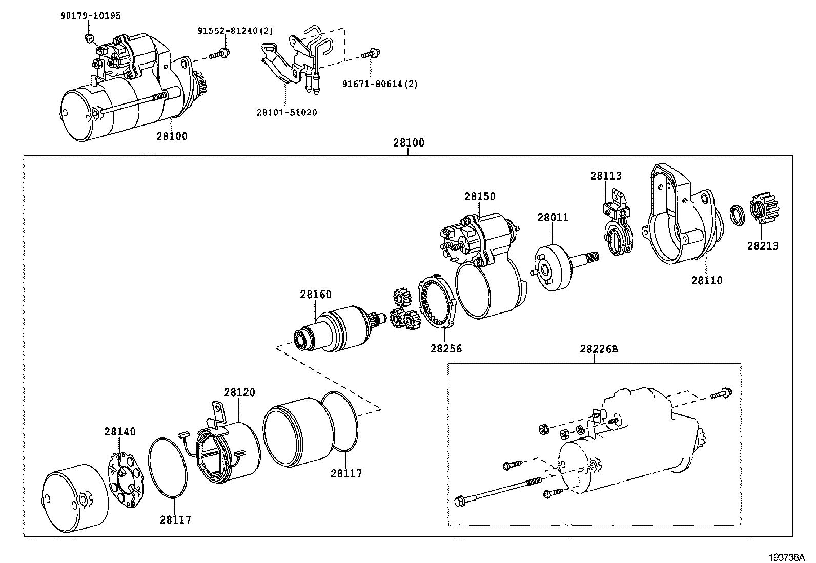 TOYOTA 2810051072 - Starter allinparts.ro