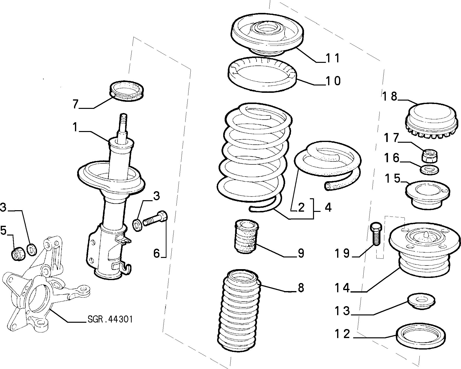 FCA 7778950 - Rulment sarcina amortizor allinparts.ro