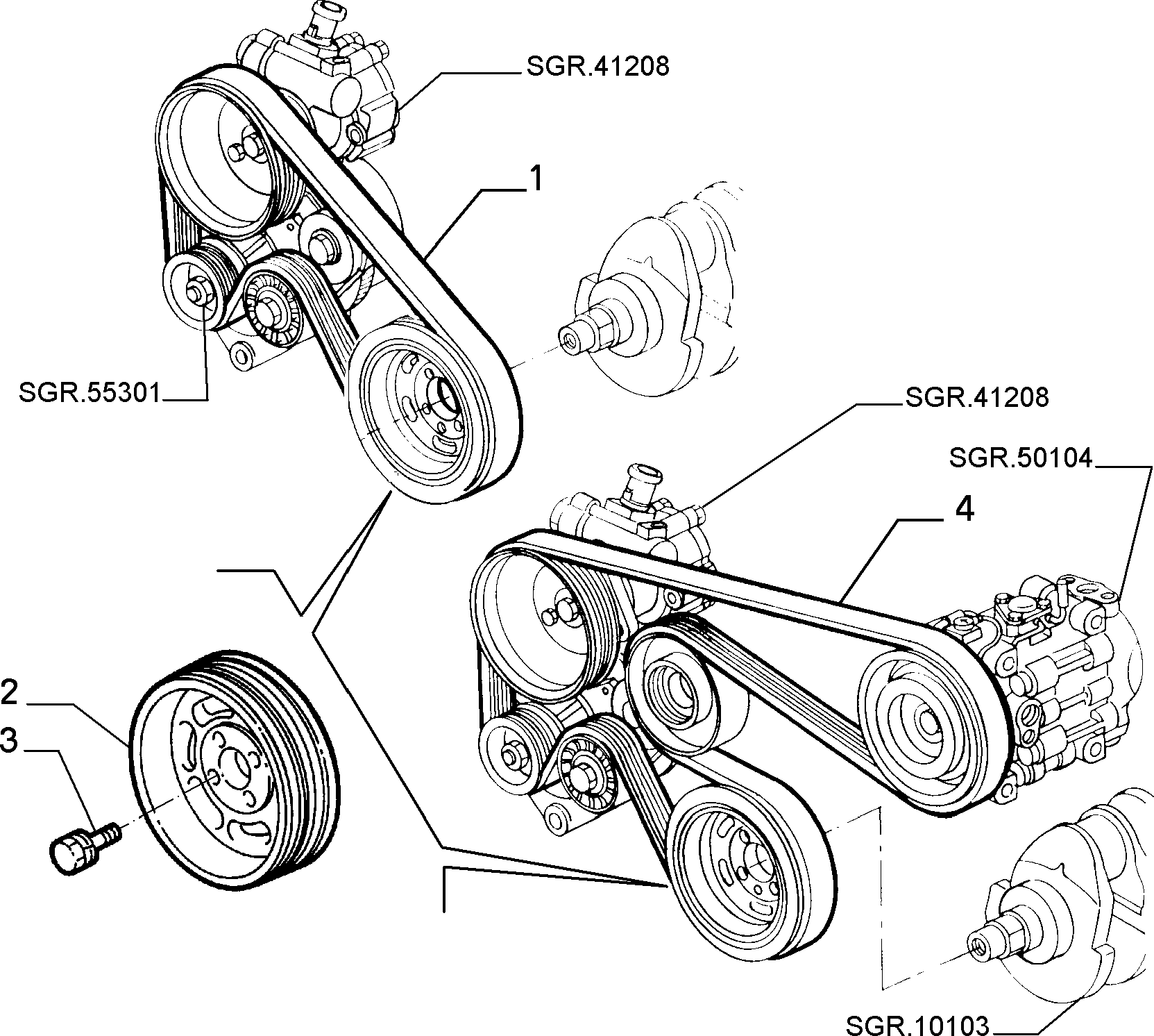 BMW 60815412 - Curea transmisie cu caneluri allinparts.ro