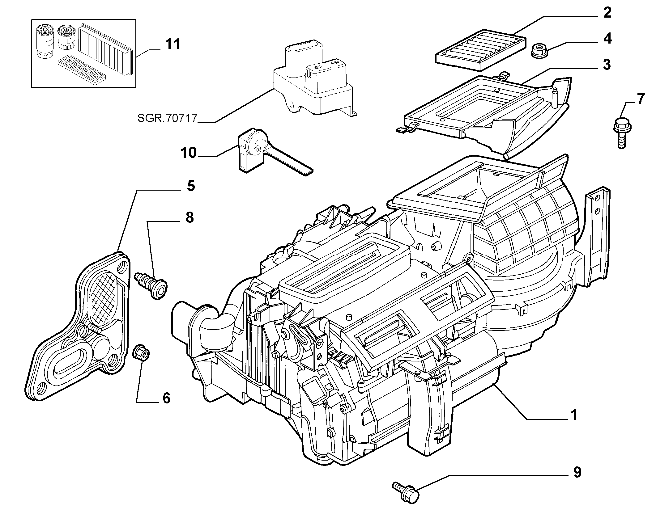 FCA 60653641 - Filtru, aer habitaclu allinparts.ro