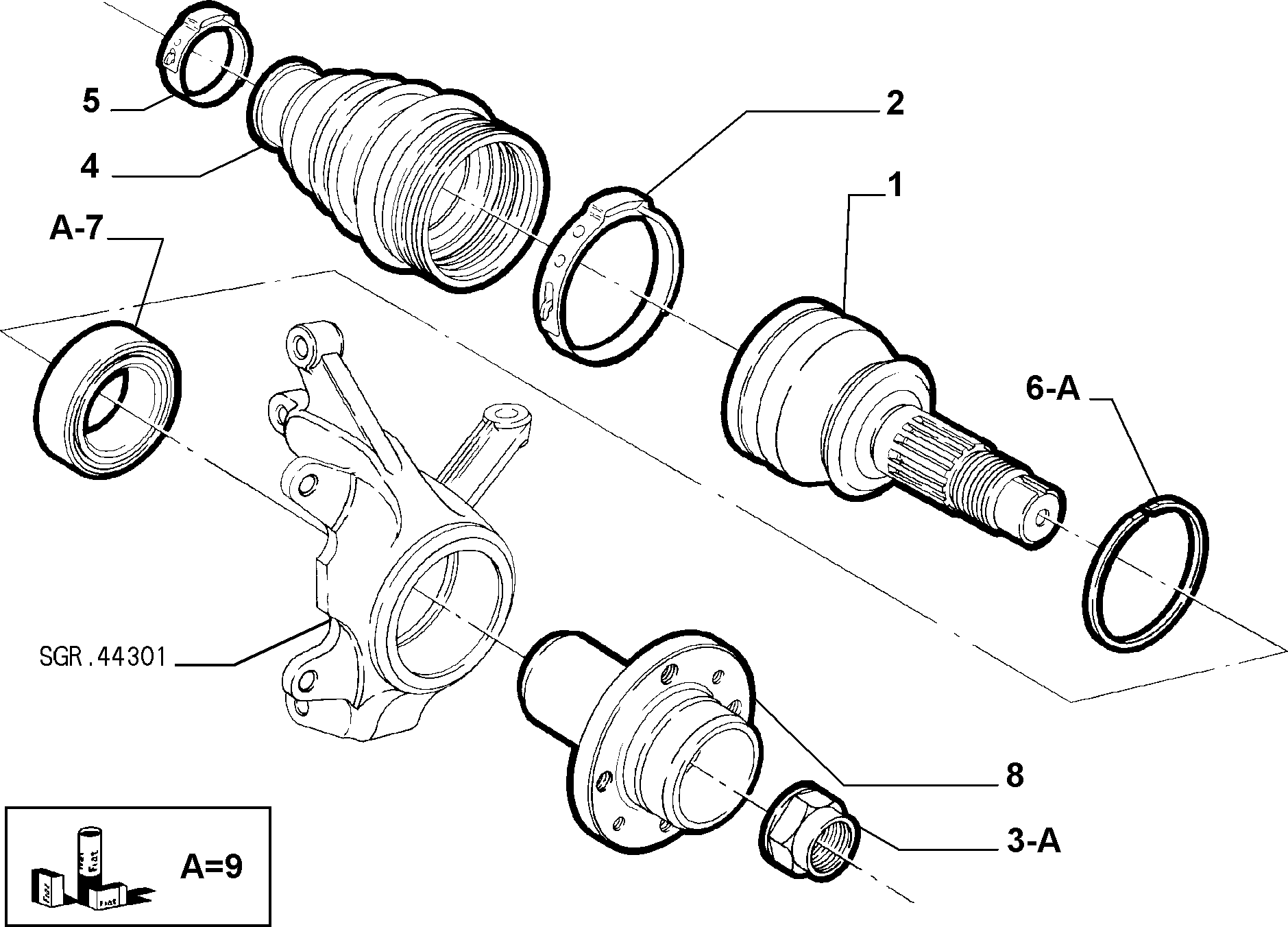 FCA 46783975 - Set rulment roata allinparts.ro