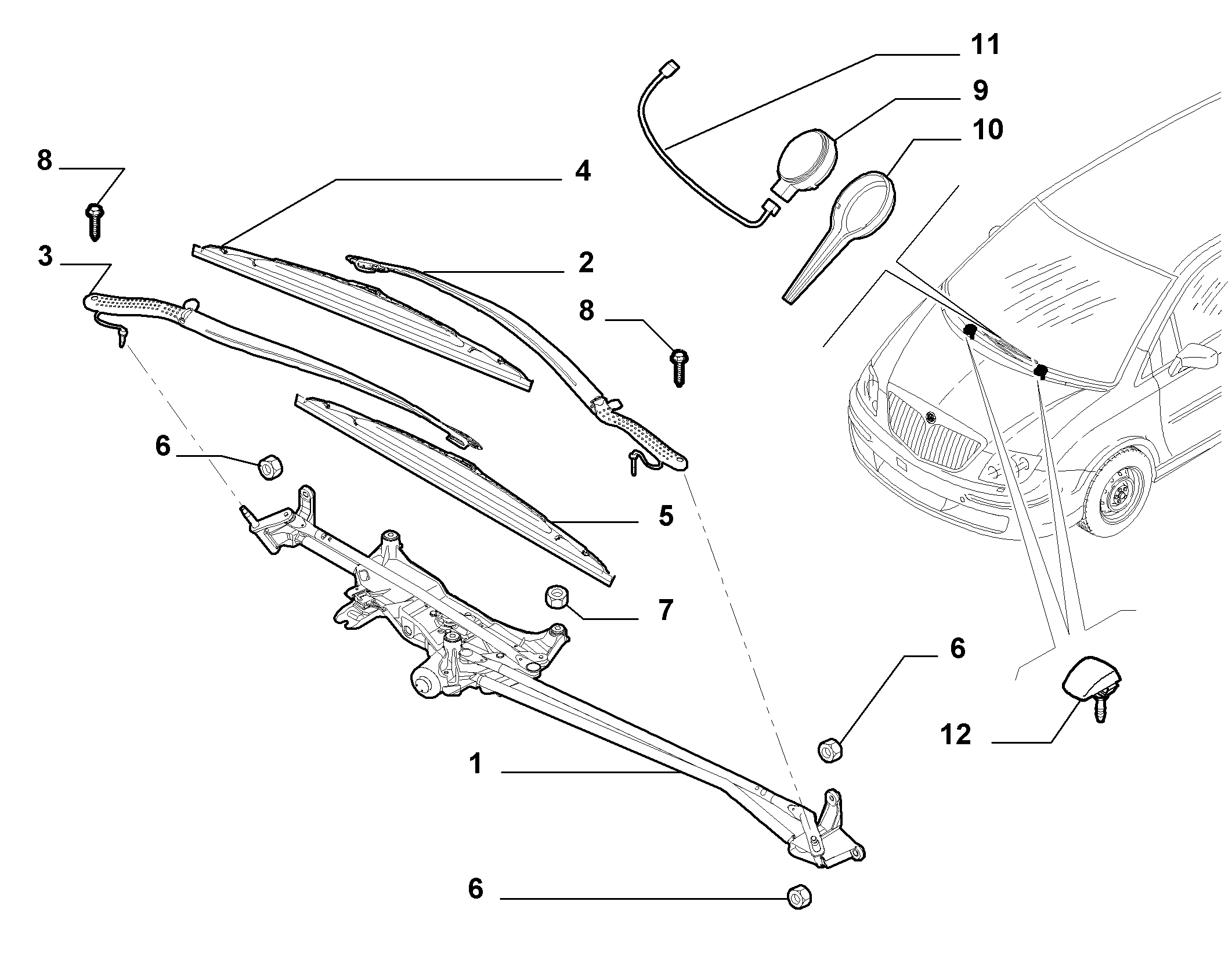 FCA 9464552880 - Lamela stergator allinparts.ro