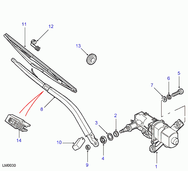 Land Rover DKC 1008 90 - Lamela stergator allinparts.ro