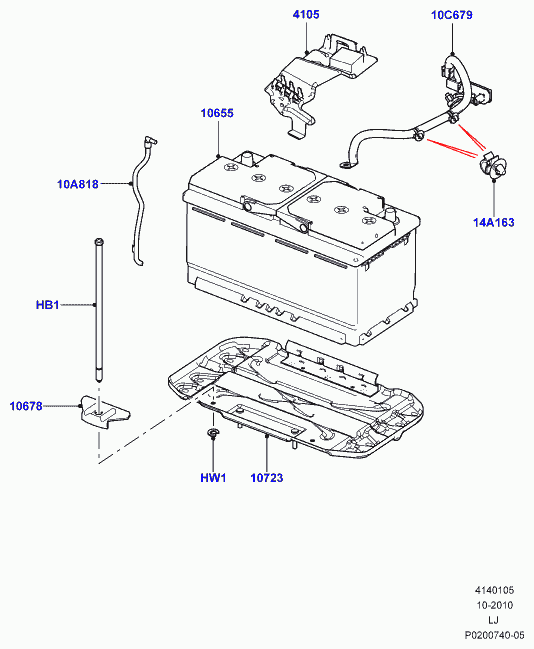 Land Rover LR032260 - Baterie de pornire allinparts.ro