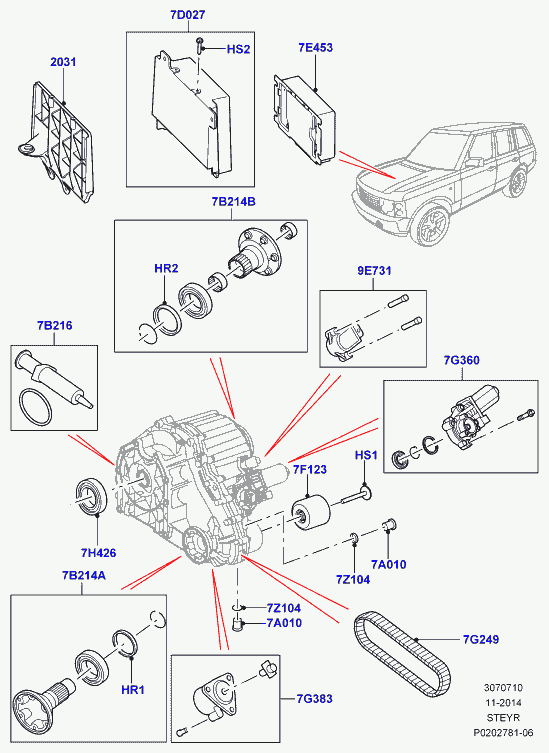 Land Rover IYX500050 - Raport transmisie allinparts.ro