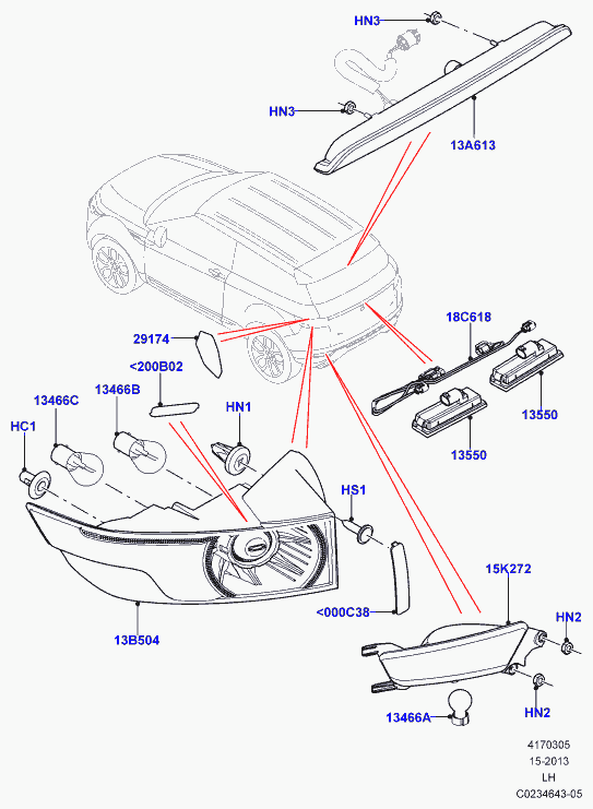 Land Rover LR000699 - Bec, lumina aditionala frana allinparts.ro