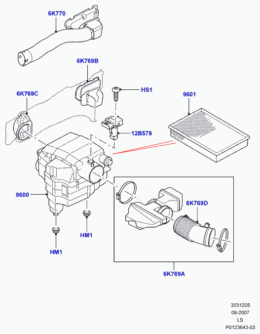 Land Rover PHF000140 - Senzor debit aer allinparts.ro