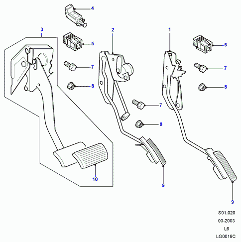 Land Rover XKB100150L - Comutator lumini frana allinparts.ro