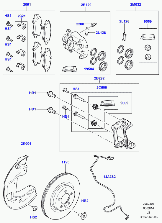Land Rover SEM500070 - Senzor de avertizare,uzura placute de frana allinparts.ro