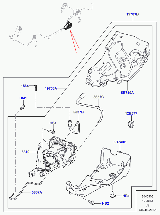 Land Rover LR044836 - Set suspensie, arcuri elicoidale / amortizoare allinparts.ro