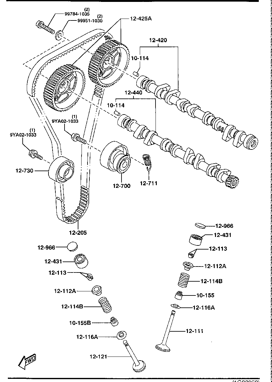 MAZDA FS05-12-700B - Rola intinzator,curea distributie allinparts.ro