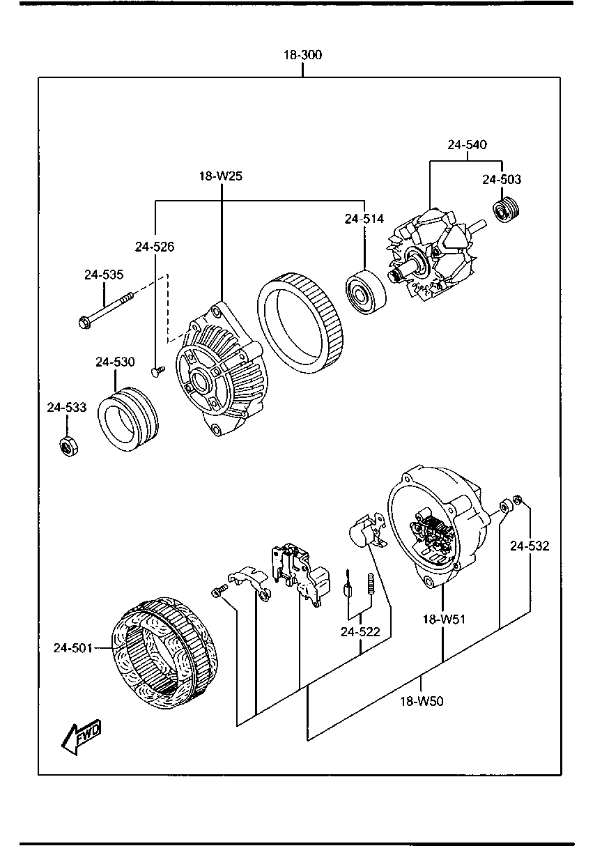 MAZDA WLAA-18-300A - Generator / Alternator allinparts.ro