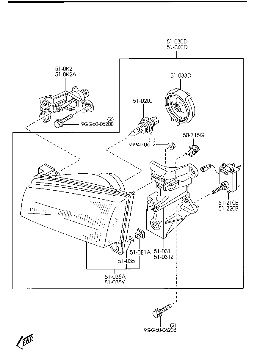 MAZDA DC20-51-0L0A - Far allinparts.ro