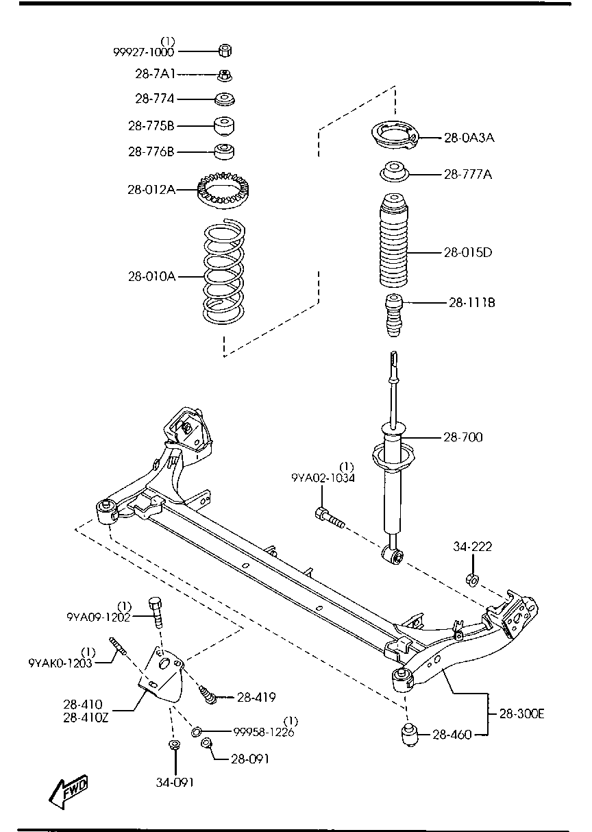 MAZDA DC20-28-111 - Chit protectie praf,amortizor allinparts.ro