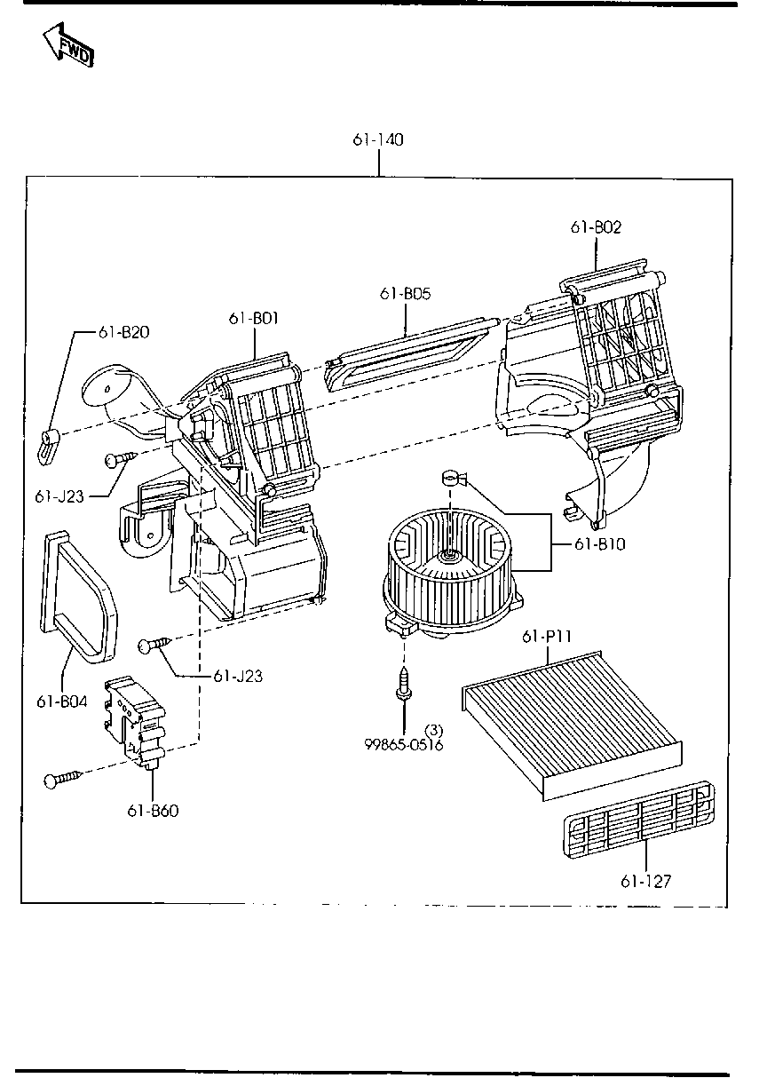 MAZDA GJ6A-61-P11A - Filtru, aer habitaclu allinparts.ro