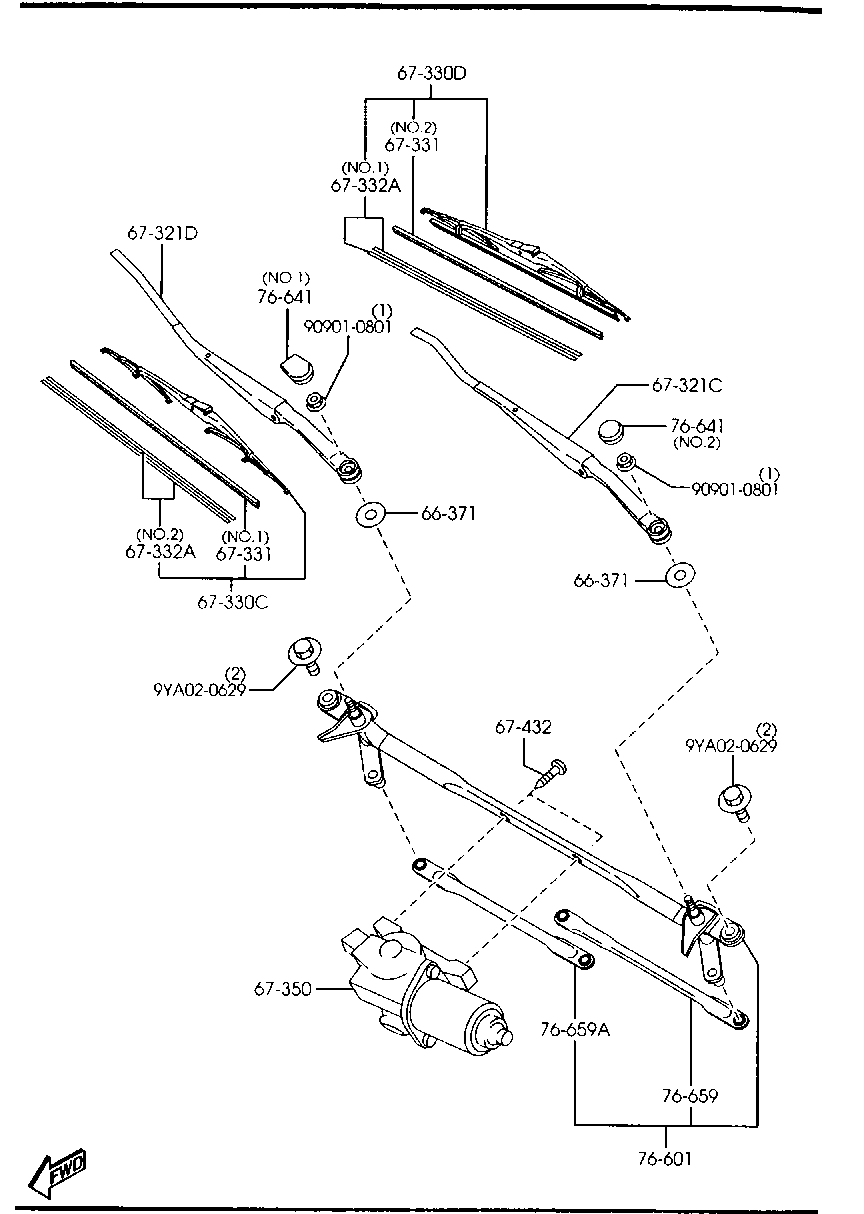 MAZDA NC11-67-330 - Lamela stergator allinparts.ro