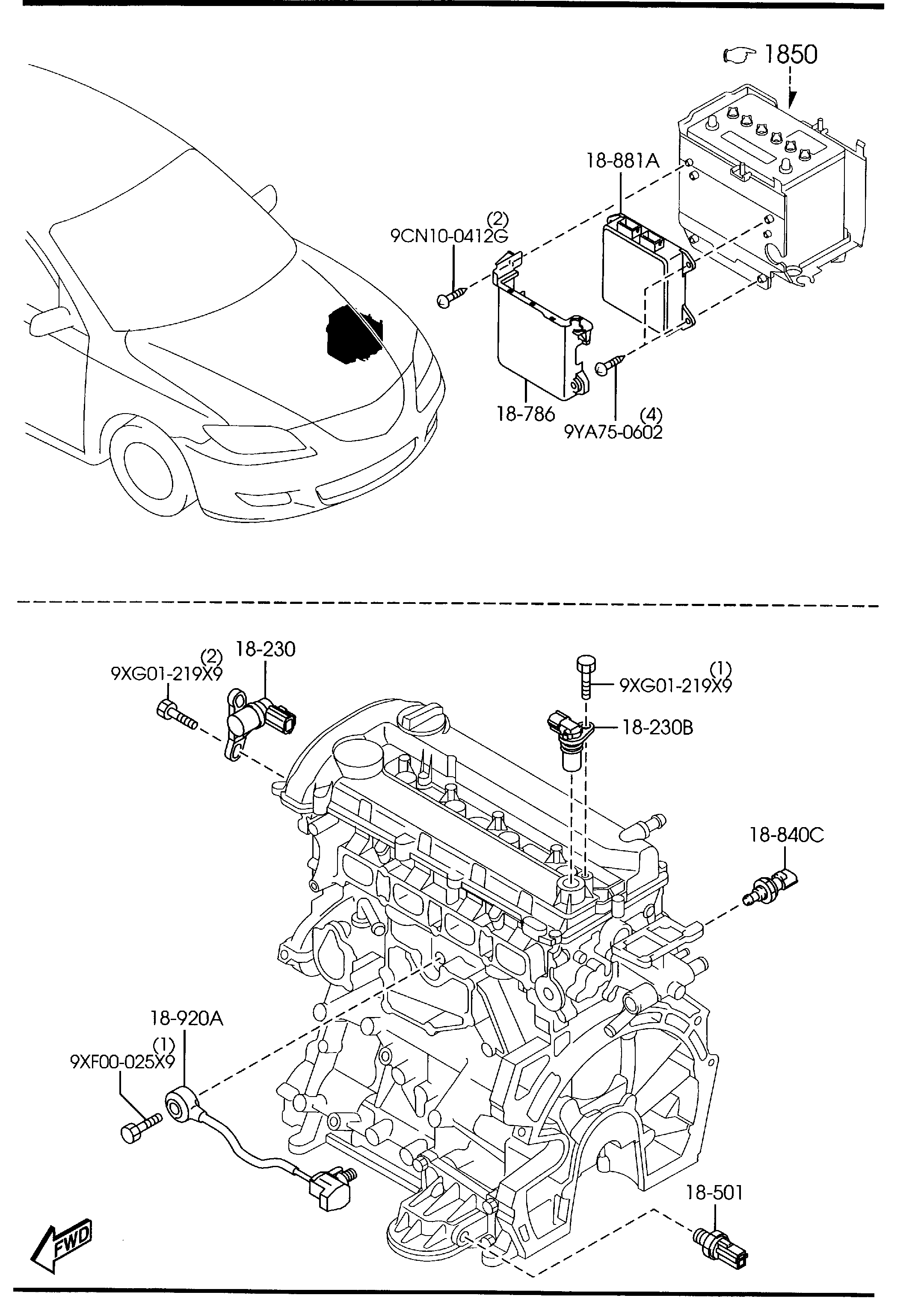 MAZDA FN02-21-444 - MAZDA FN02-21-444 - Maneta de comanda,transmisie automata allinparts.ro