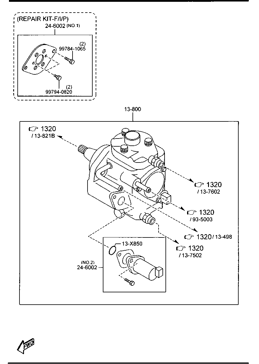 MAZDA RF7J 13 800B - Pompa de injectie allinparts.ro