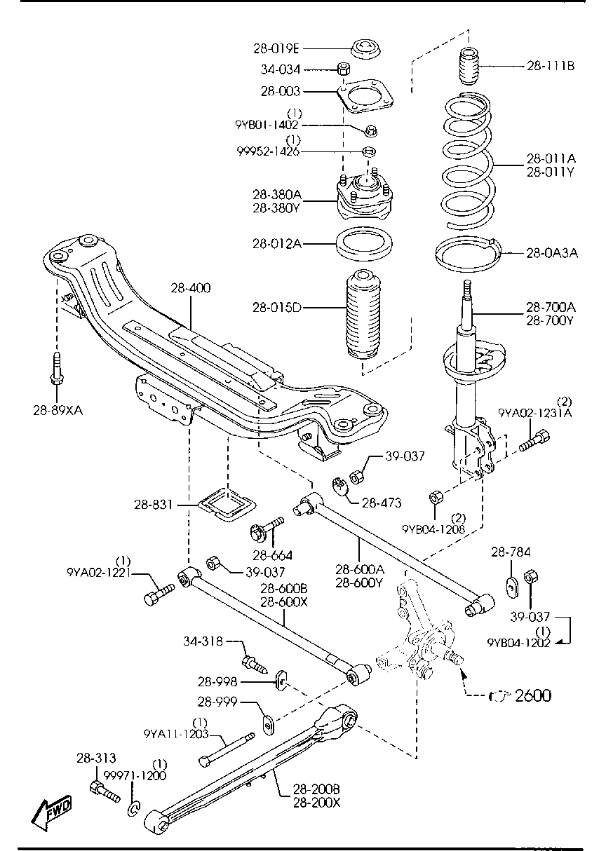 MAZDA GE4V-28-700A - Amortizor allinparts.ro