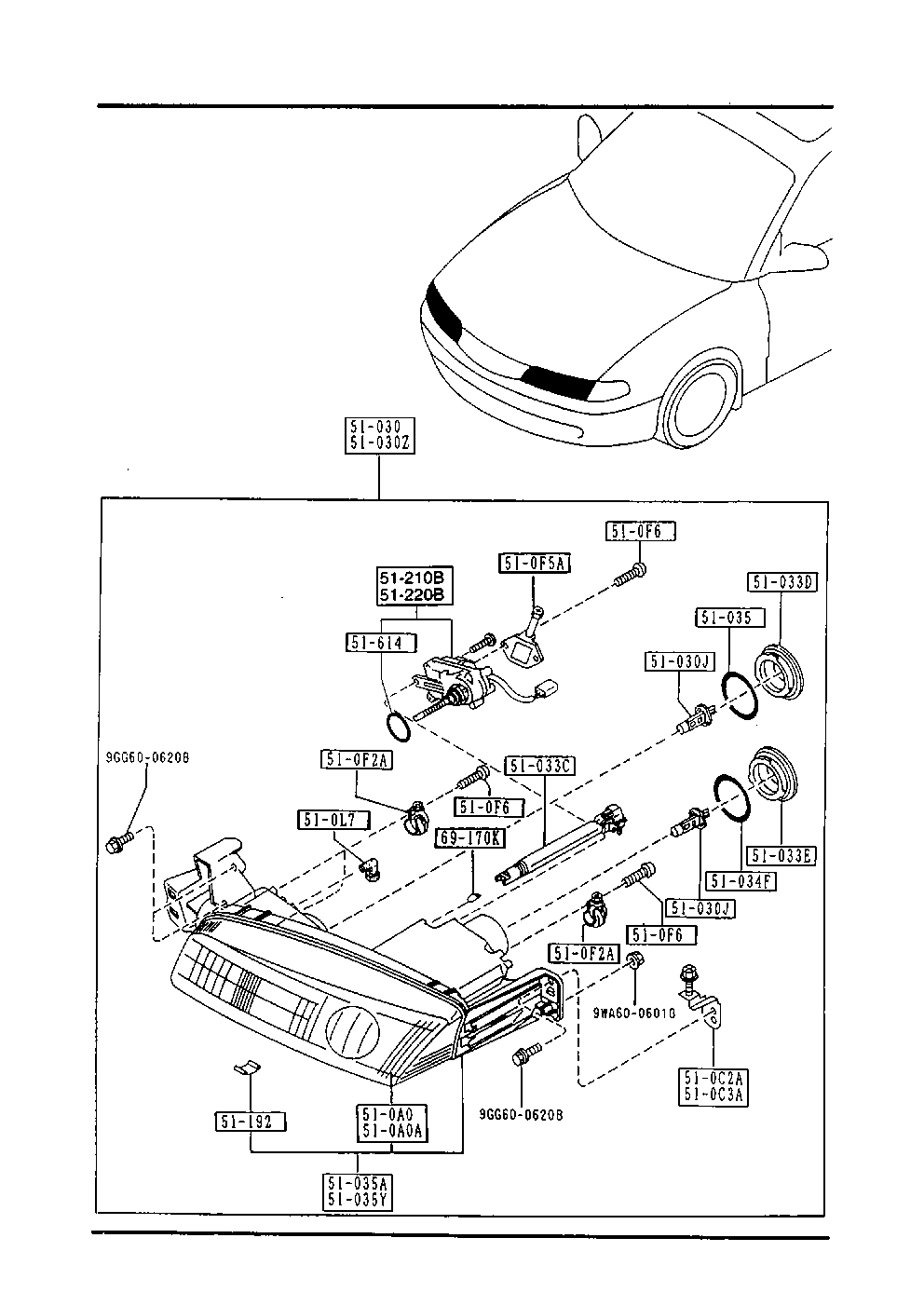MAZDA 8DGM-51-040C - Semnalizator allinparts.ro