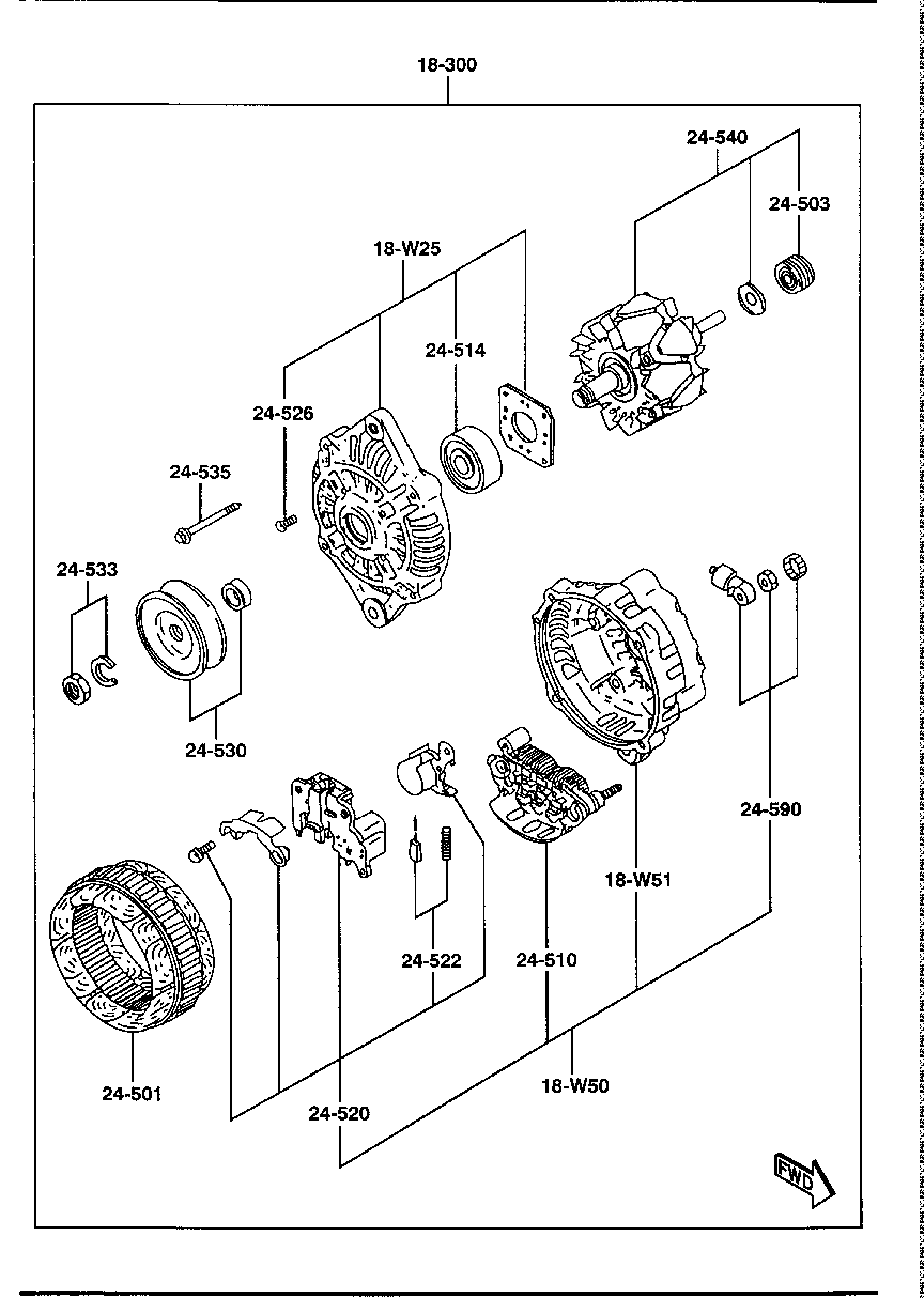 MAZDA B6EW-18-300 - Generator / Alternator allinparts.ro