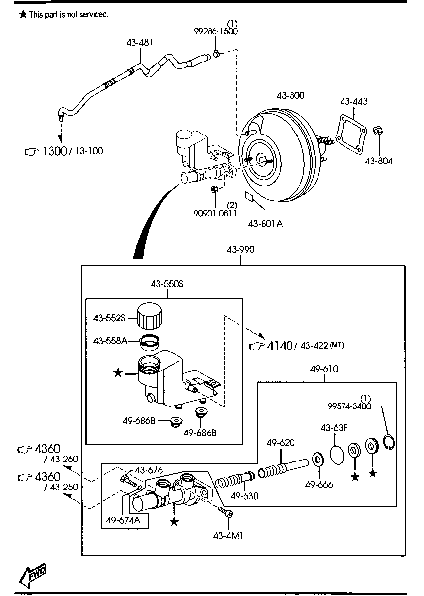 MAZDA GJ5L-43-40ZA - Pompa centrala, frana allinparts.ro
