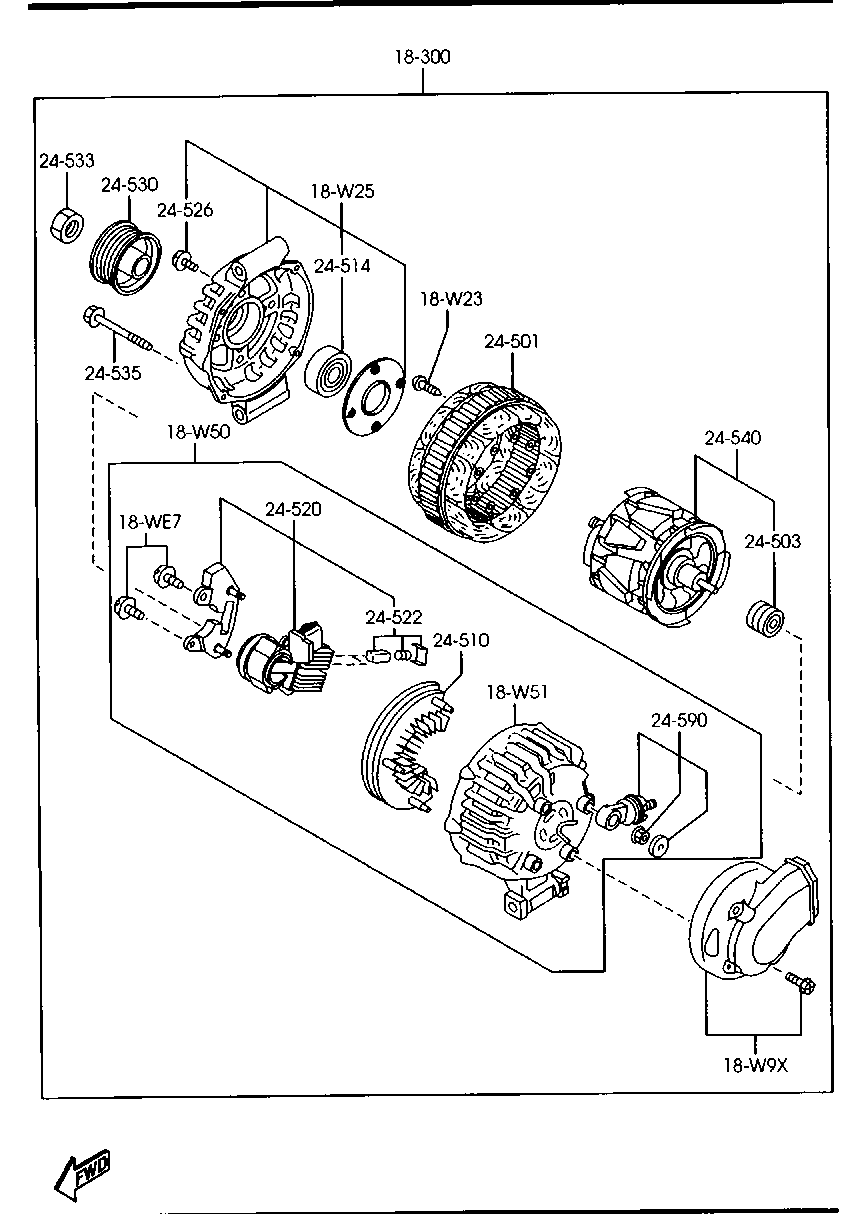 MAZDA PN16-18-W27 - Lagar allinparts.ro