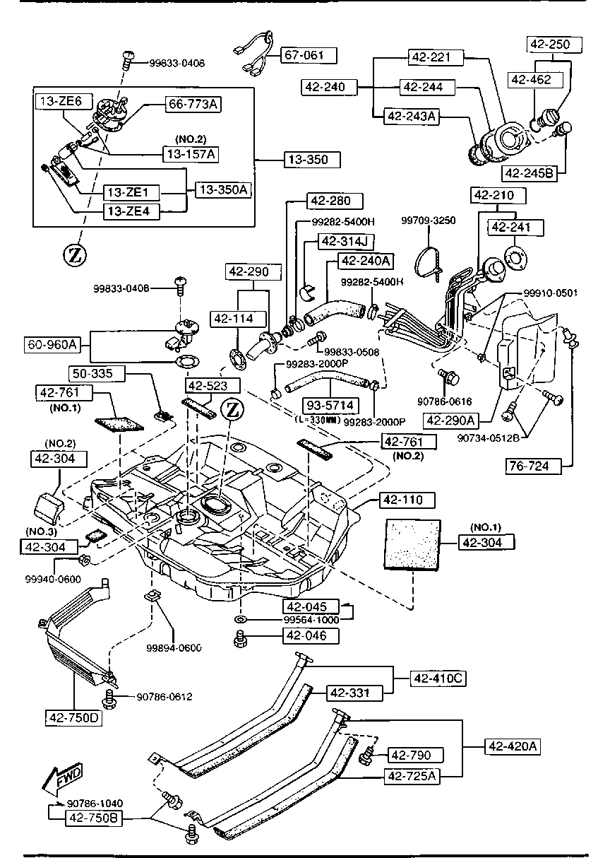 MAZDA KL19-13-ZE1 - Pompa combustibil allinparts.ro