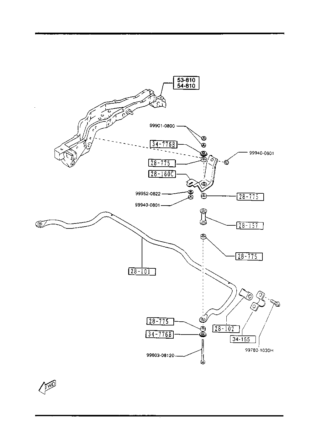 MAZDA LB82-28-775 - Brat / bieleta suspensie, stabilizator allinparts.ro