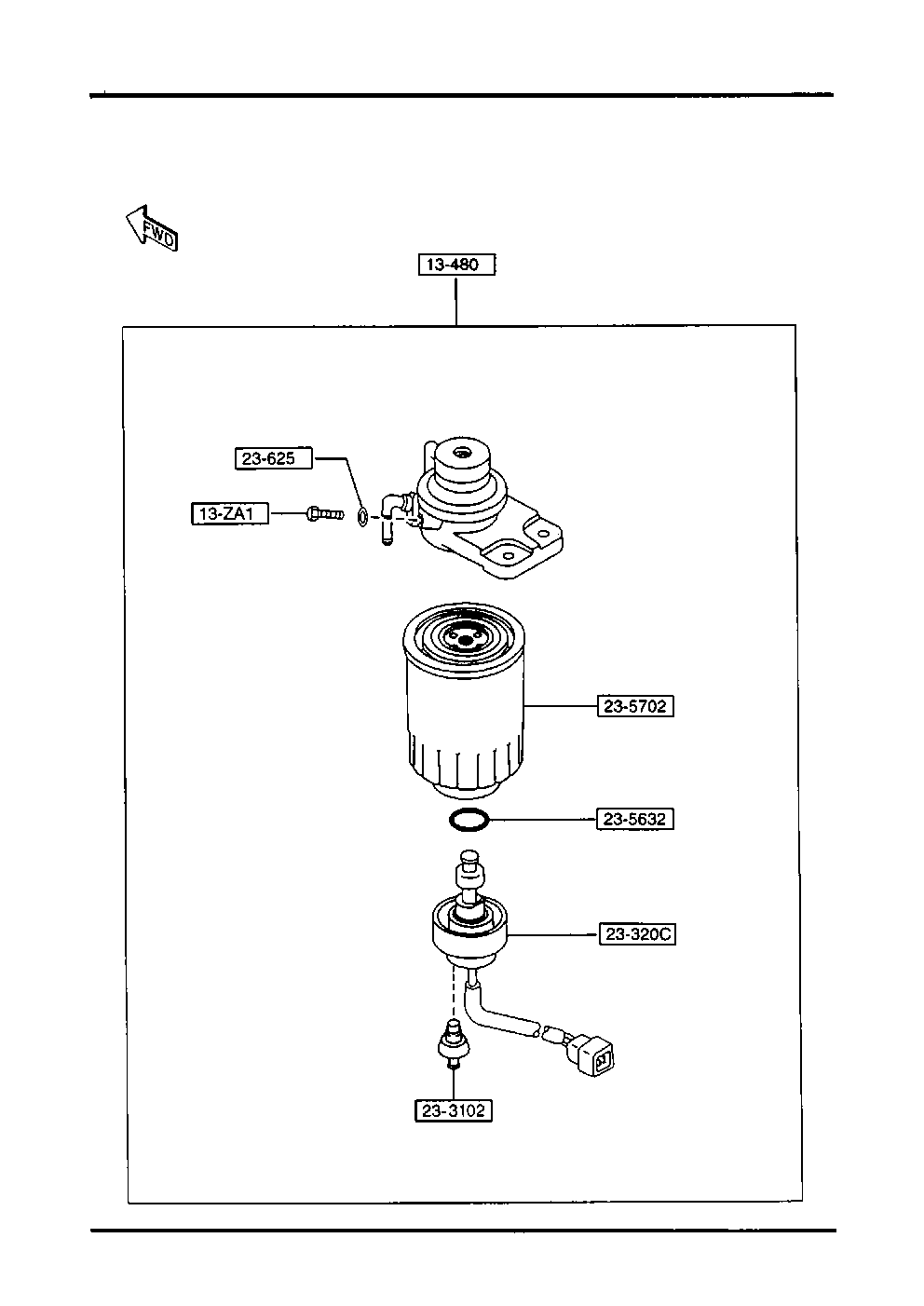 MAZDA 1456-23-570A - Filtru combustibil allinparts.ro