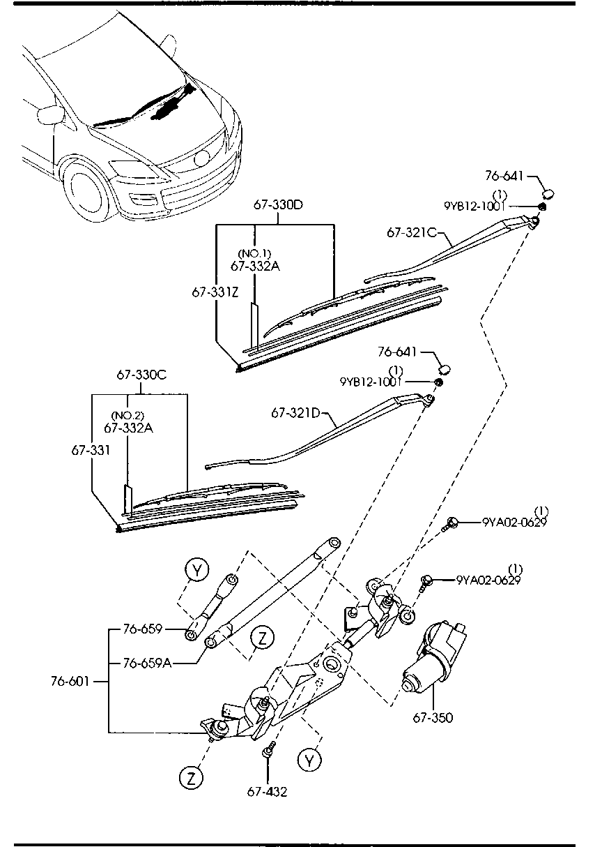MAZDA TD12-67-330 - Lamela stergator allinparts.ro