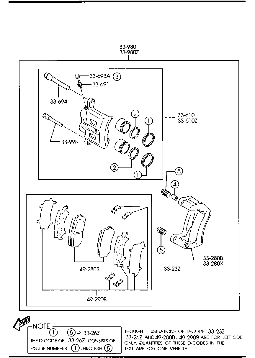 MAZDA LEY8-33-28Z - Set placute frana,frana disc allinparts.ro