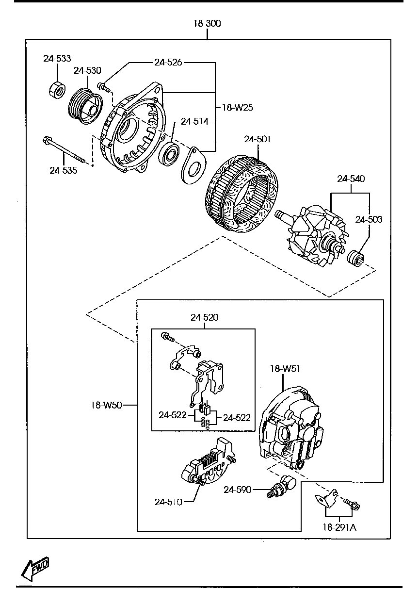 MAZDA ZJ38-18-300 - Generator / Alternator allinparts.ro