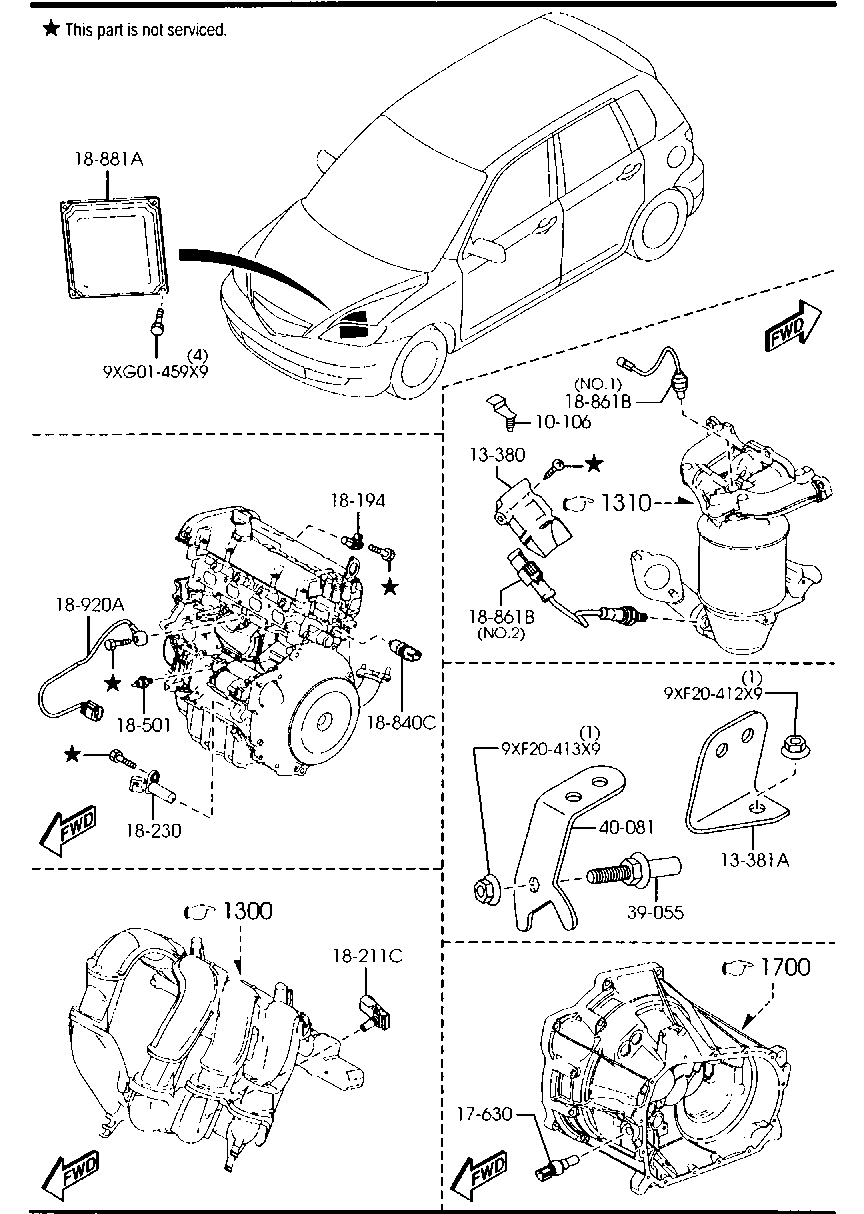 MAZDA C201-18-861 - Sonda Lambda allinparts.ro