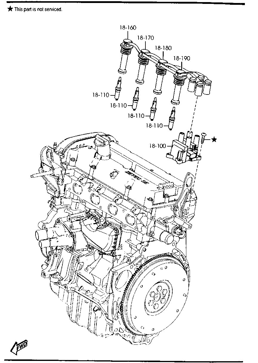 MAZDA C401-18-100 - Bobina de inductie allinparts.ro