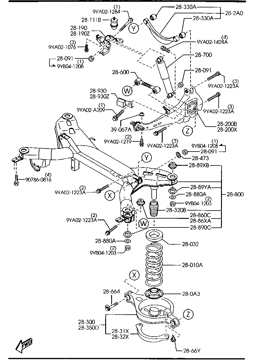 MAZDA GR2F-28-700 - Amortizor allinparts.ro