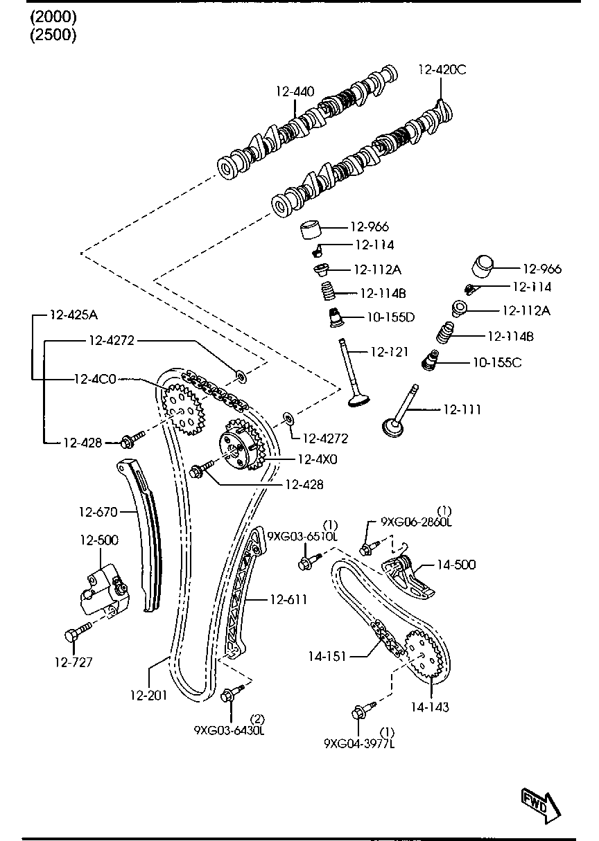 MAZDA LF01-12-425 - Chit lant de distributie allinparts.ro