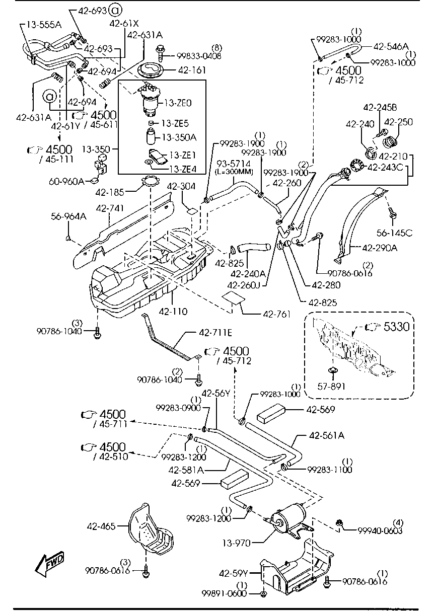MAZDA ZL01-13-350 - Pompa combustibil allinparts.ro