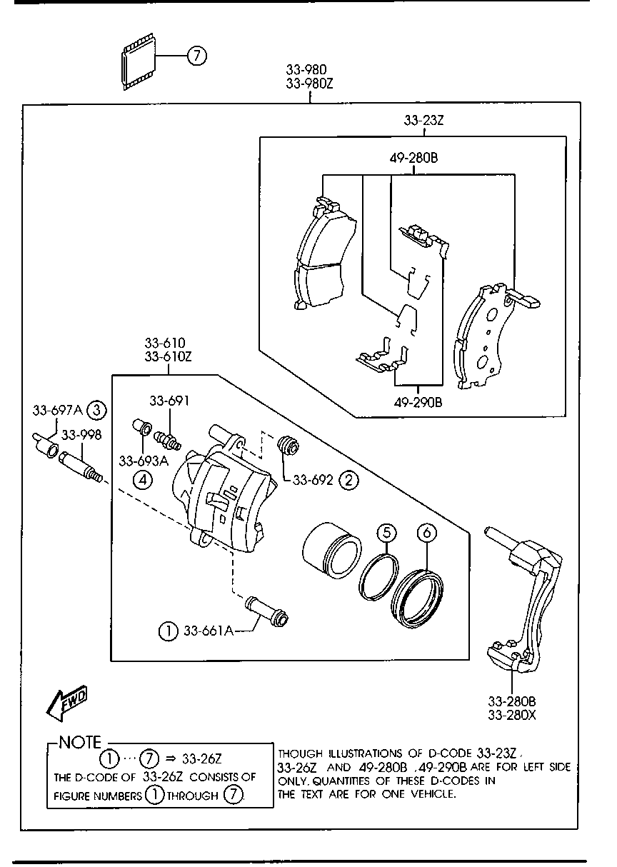 MAZDA CB01-33-990F - Etrier frana allinparts.ro