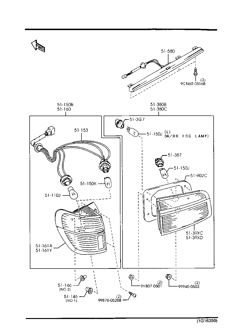 MAZDA GF3H-51-3F0F - Lampa spate allinparts.ro