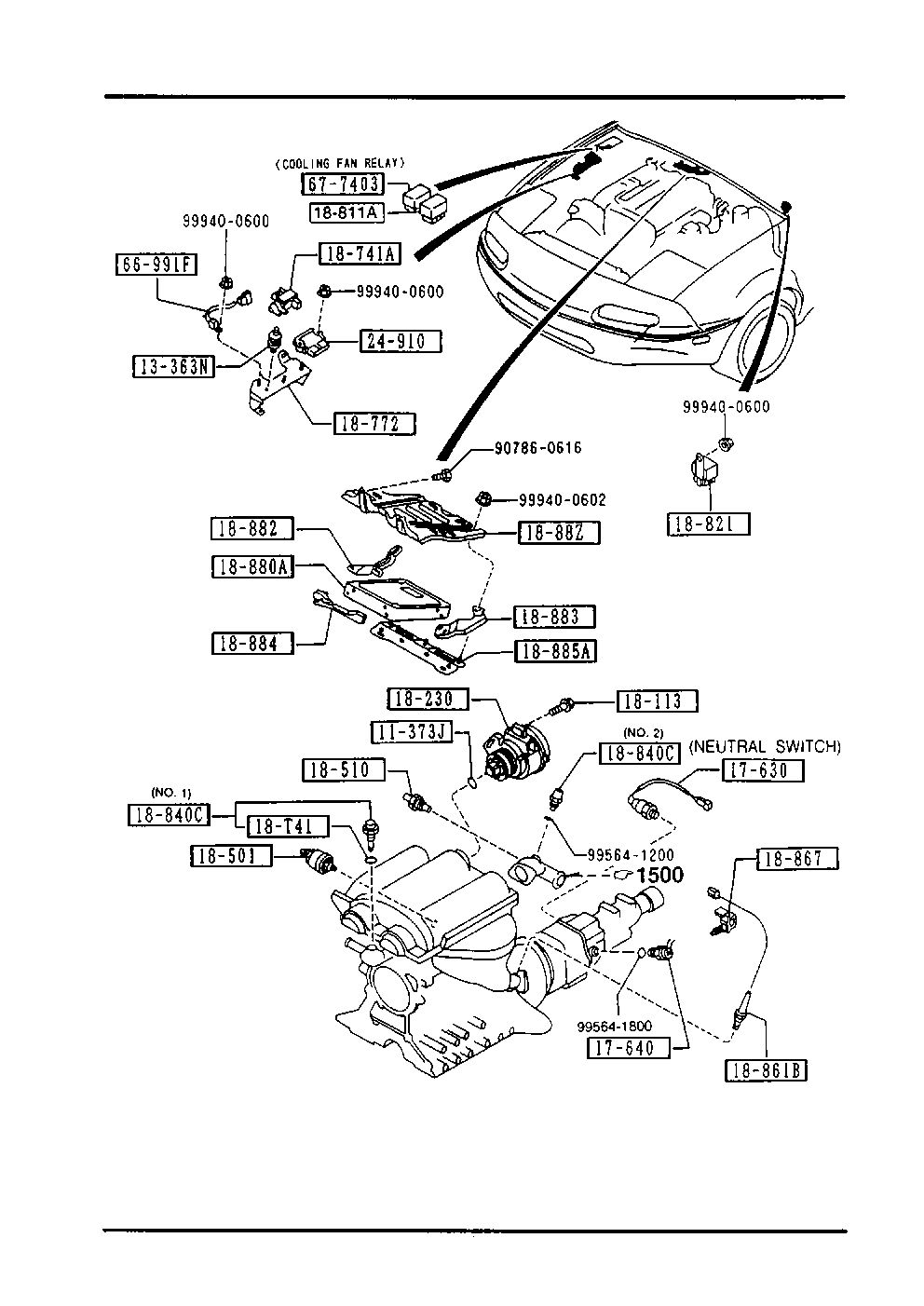 MAZDA 8574-18-840 - Senzor,temperatura lichid de racire allinparts.ro