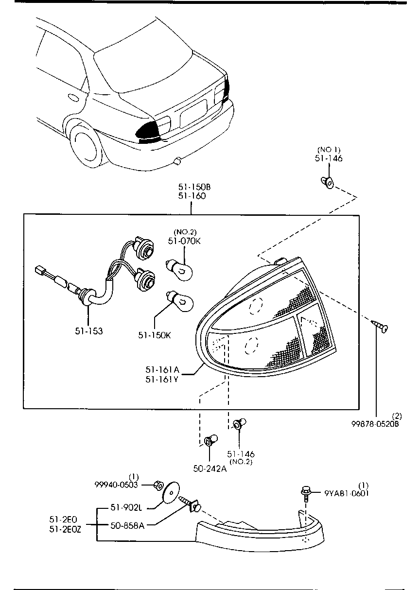 MAZDA BE6G-51-160 - Stopuri spate allinparts.ro