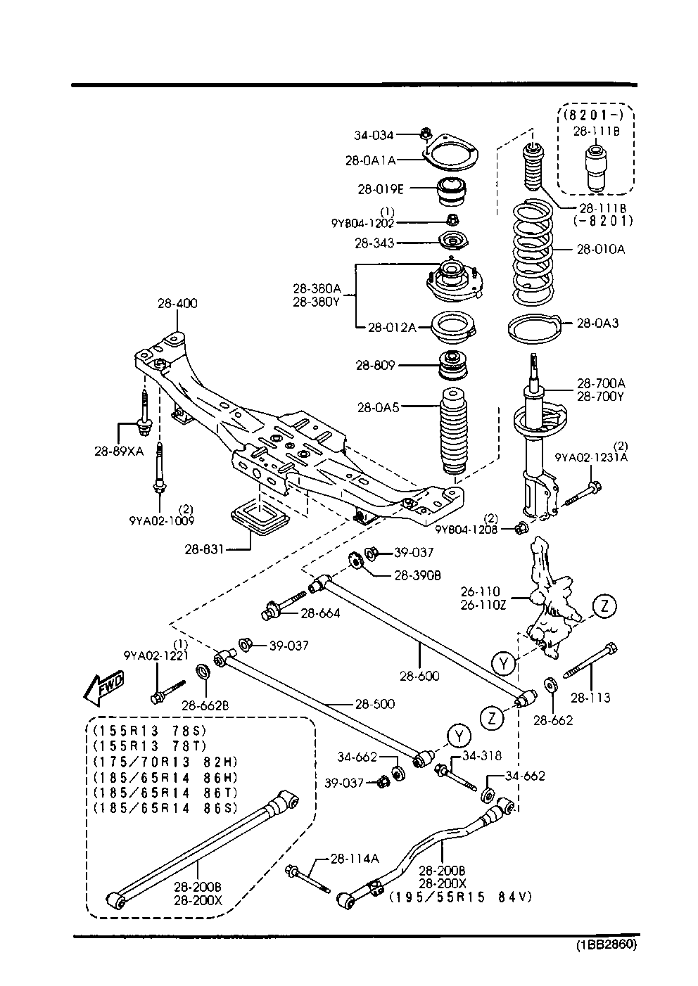 MAZDA BC1G-28-900D - Amortizor allinparts.ro