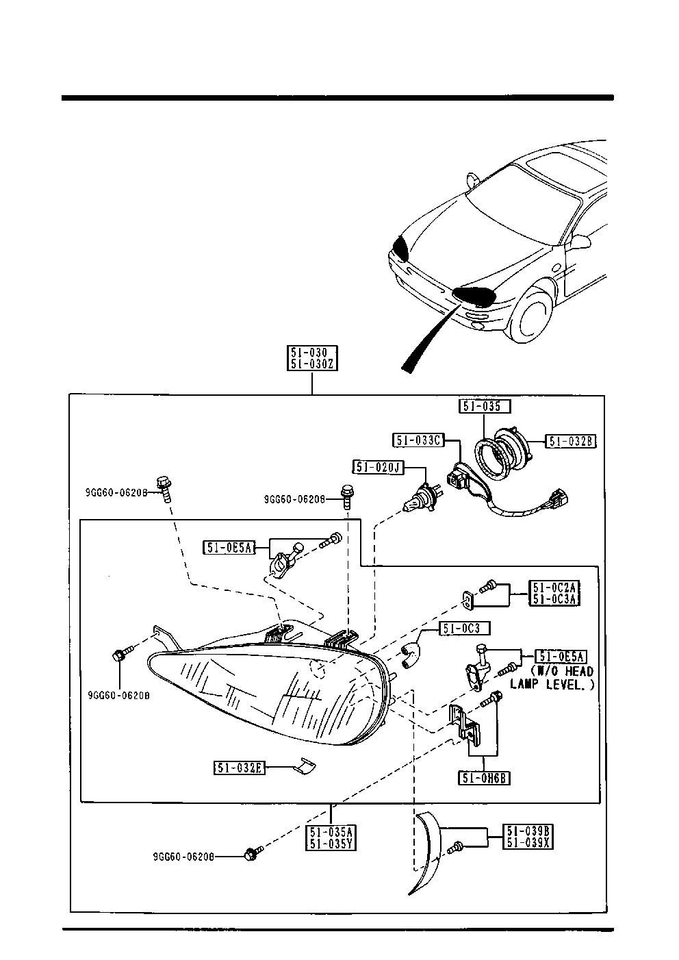 MAZDA 8BE9-51-040B - Far allinparts.ro