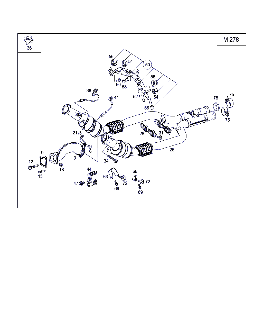 Mercedes-Benz A 004 990 72 50 - Piulita,galeria de evacuare allinparts.ro