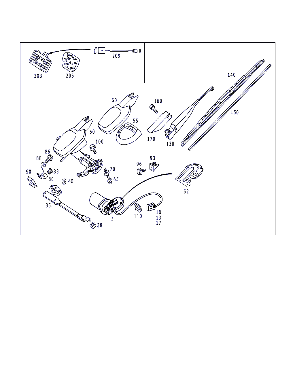 Mercedes-Benz A 124 820 09 45 - Lamela stergator allinparts.ro